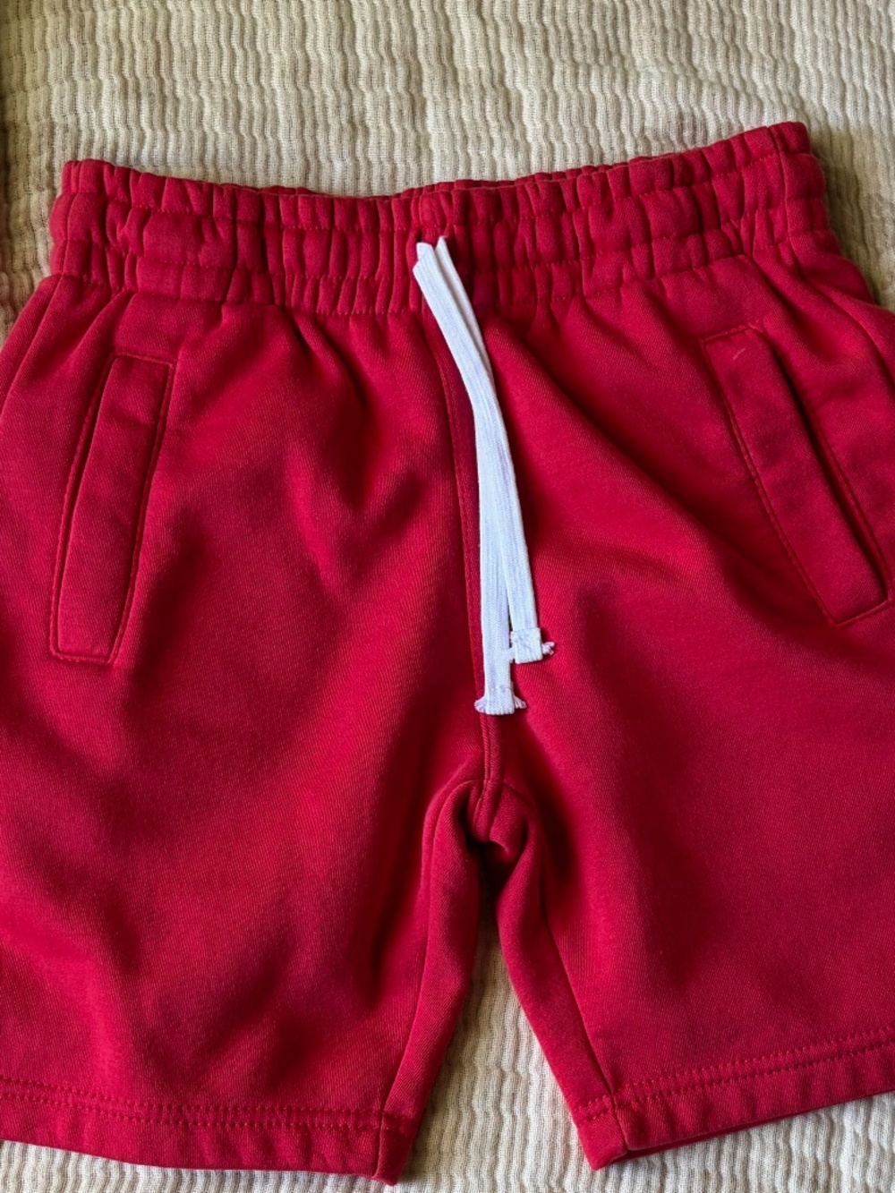 Red Shorts, size M, cotton and fleece inside